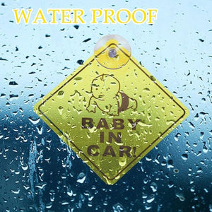 Movana Baby On Board Sign with Suction Cup 12 x 12 CM Large Baby on Board Signs