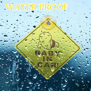 Movana Baby On Board Sign with Suction Cup 12 x 12 CM Large Baby on Board Signs