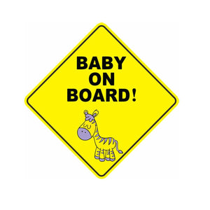 Movana Baby On Board Sign with Suction Cup 12 x 12 CM Large Baby on Board Signs