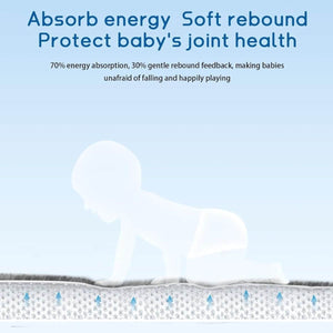 Toddly CushyCrawl V2 waterproof memory foam play mat in a bright room