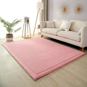 Toddly CushyCrawl V2.0 waterproof memory foam play mat in coral velvet