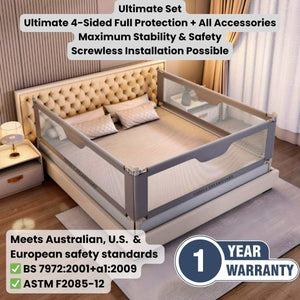 Toddly DreamGuard V2 adjustable baby bed rail with breathable mesh for secure nights