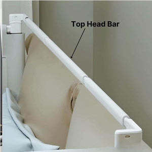 Toddly DreamGuard V2 adjustable baby bed rail with breathable mesh for secure nighttime protection