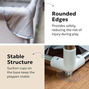 Toddly Explorer Max spacious and safe baby playpen with mesh sides and zippered door