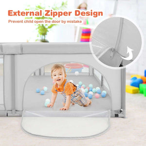 Toddly Explorer Max baby playpen spacious safe multi-mesh design with zippered door