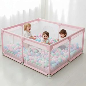 Toddly Explorer Max spacious and safe baby playpen with mesh sides and zippered door for toddlers and young children