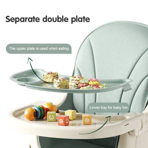 Toddly FlexiGrow high chair with 4-in-1 adjustable design and 5-point safety harness