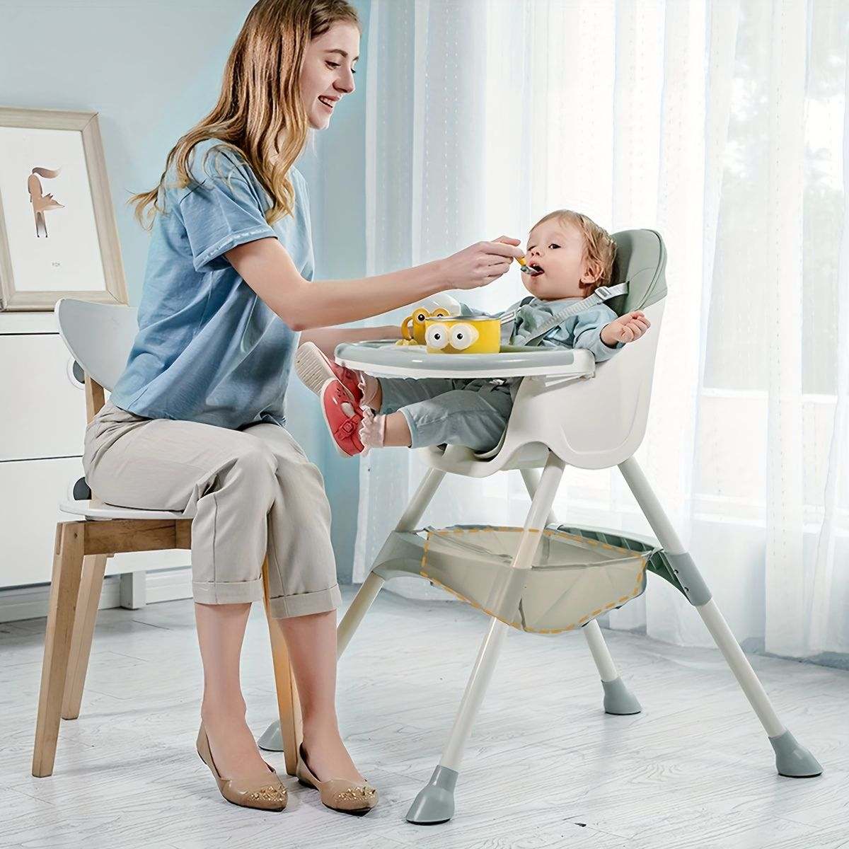 Toddly FlexiGrow high chair 4-in-1 adjustable baby feeding chair with enhanced safety features