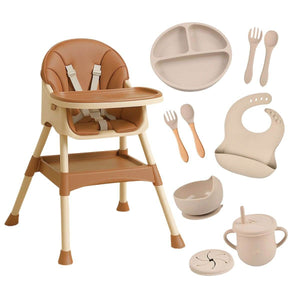 Toddly FlexiGrow high chair with 5-point harness and adjustable tray for infants and toddlers