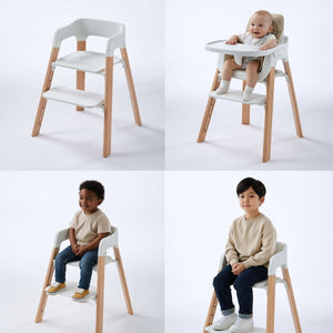 Toddly FlexiGrow Beechwood Baby High Chair Ergonomic 3 - in - 1 with Adjustable Footrest High Chair