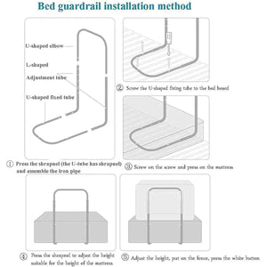 Toddly FoamGuard adjustable toddler bed rail with soft fabric and easy installation for travel safety