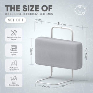 Toddly FoamGuard adjustable height toddler bed rail with soft fabric and easy installation