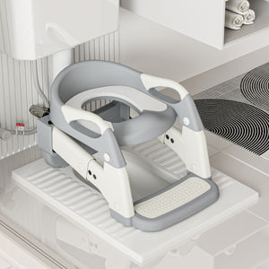 Toddly GrowStep 2 - in - 1 Potty Training Seat & Stool | Safe, Adjustable, & Foldable Toddler Toilet Trainer Baby Stool & Toilet Seat