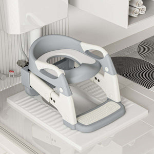 Toddly 2-in-1 toilet training seat and foldable step stool for toddlers with adjustable heights and anti-slip features