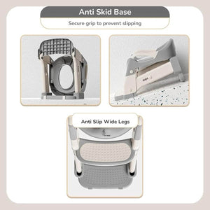 Toddly 2-in-1 adjustable foldable toilet training seat and step stool for toddlers