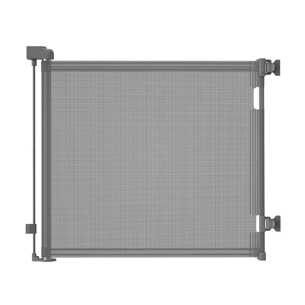 Toddly GuardMate Retractable Baby Gate extra wide mesh safety gate for babies and pets, easy one-handed operation, no trip hazard