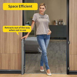 Toddly GuardMate Retractable Baby Gate extra wide mesh safety gate for babies and pets