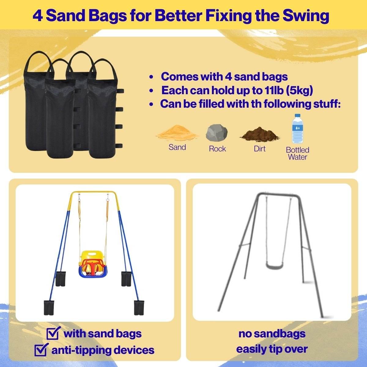 Toddly JoySwing durable 2-in-1 toddler swing and jolly jumper set with stainless steel frame and safety features