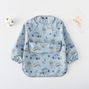 Toddly Long Sleeve Bib | Waterproof, Full - Coverage Smock for Babies & Toddlers Full Sleeves Bib
