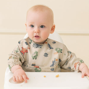 Toddly Long Sleeve Bib | Waterproof, Full - Coverage Smock for Babies & Toddlers Full Sleeves Bib