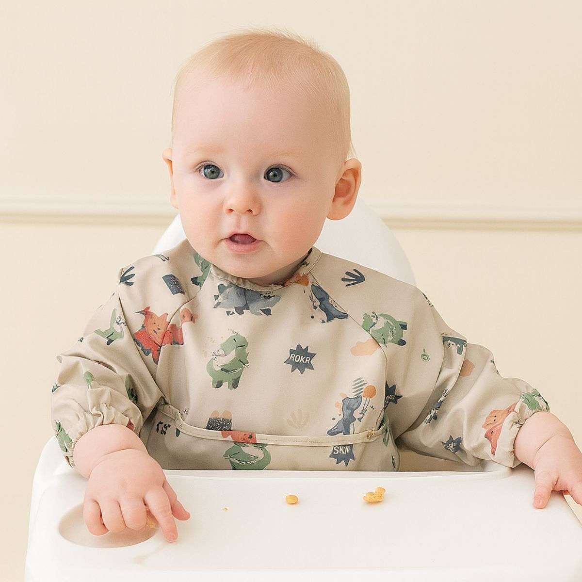Toddly Long Sleeve Bib | Waterproof, Full - Coverage Smock for Babies & Toddlers Full Sleeves Bib