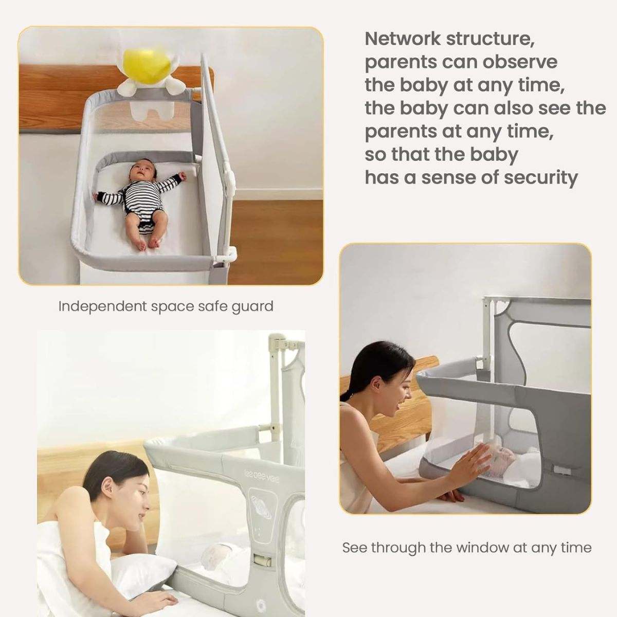 Toddly NightNest Bedside Rail adjustable baby bed guard with breathable mesh and child-lock safety latch