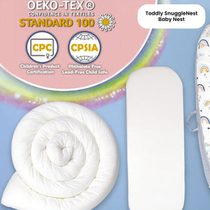 Toddly SnuggleNest Baby Nest Adjustable Baby Lounger 100% Cotton OEKO - Tex Certified Baby Nest