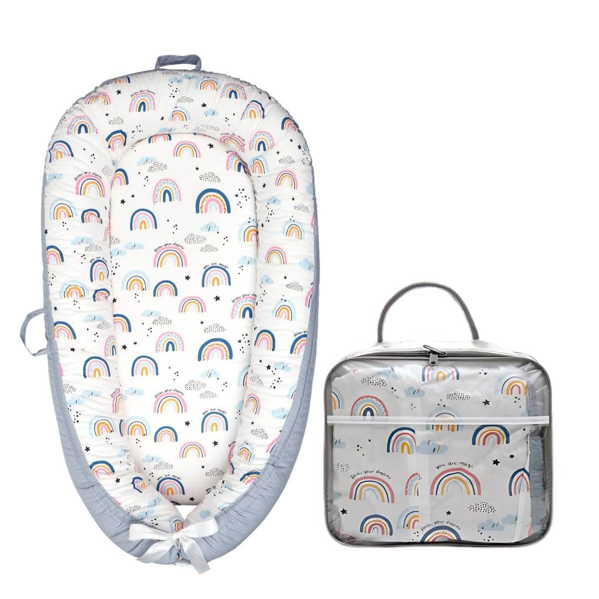 Toddly SnuggleNest Baby Nest Adjustable Baby Lounger 100% Cotton OEKO - Tex Certified Baby Nest