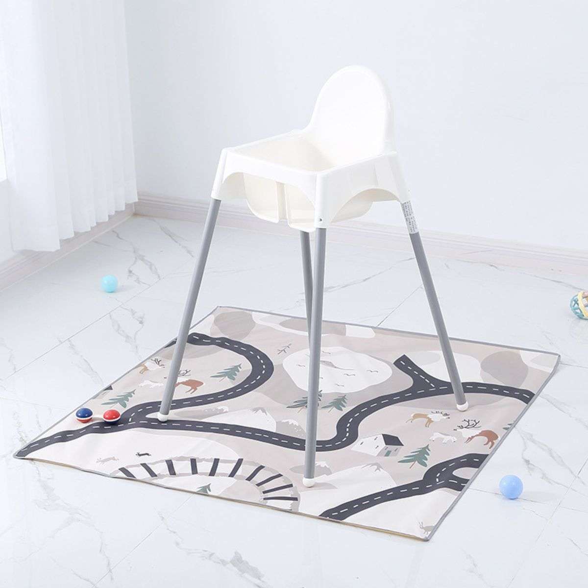 Toddly SplatMat Mess Matt for High Chair | Waterproof, Non - Slip with Suction Cups Mess Mat