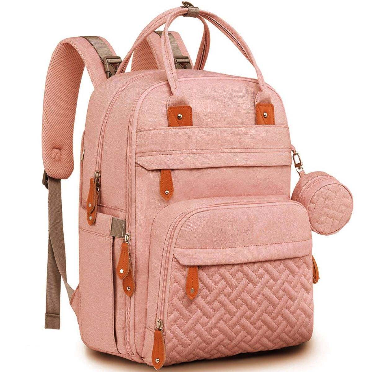 Toddly Urban Ease Series waterproof diaper bag with multiple compartments and portable changing pad