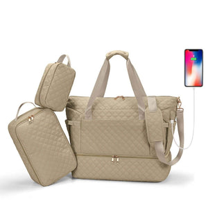 Toddly UrbanEase Tote Nappy Bag large-capacity, stylish, travel-friendly baby diaper bag with multi-compartment storage and stroller straps