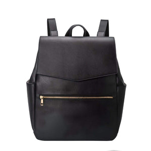 UrbanEase Vegan Leather Backpack stylish waterproof nappy bag for modern parents