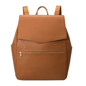 UrbanEase Vegan Leather Backpack stylish waterproof nappy bag for modern parents