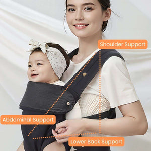 Toddly VivreNest ergonomic baby carrier with breathable fabric and hip-healthy design for newborns to toddlers