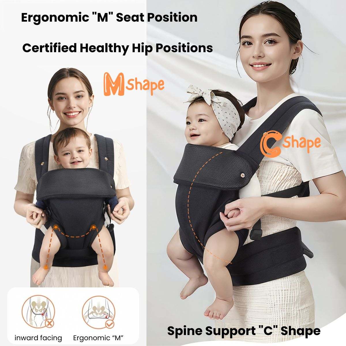 Toddly VivreNest ergonomic baby carrier with breathable fabric and hip-healthy design