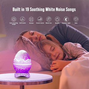 Glowly 4 - in - 1 Dino Egg Galaxy Projector Night Light with White Noise Night Light Projector