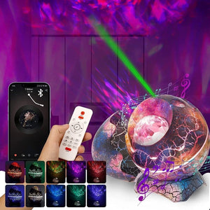 Glowly 4 - in - 1 Dino Egg Galaxy Projector Night Light with White Noise Night Light Projector