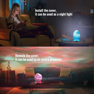 Glowly 4 - in - 1 Dino Egg Galaxy Projector Night Light with White Noise Night Light Projector