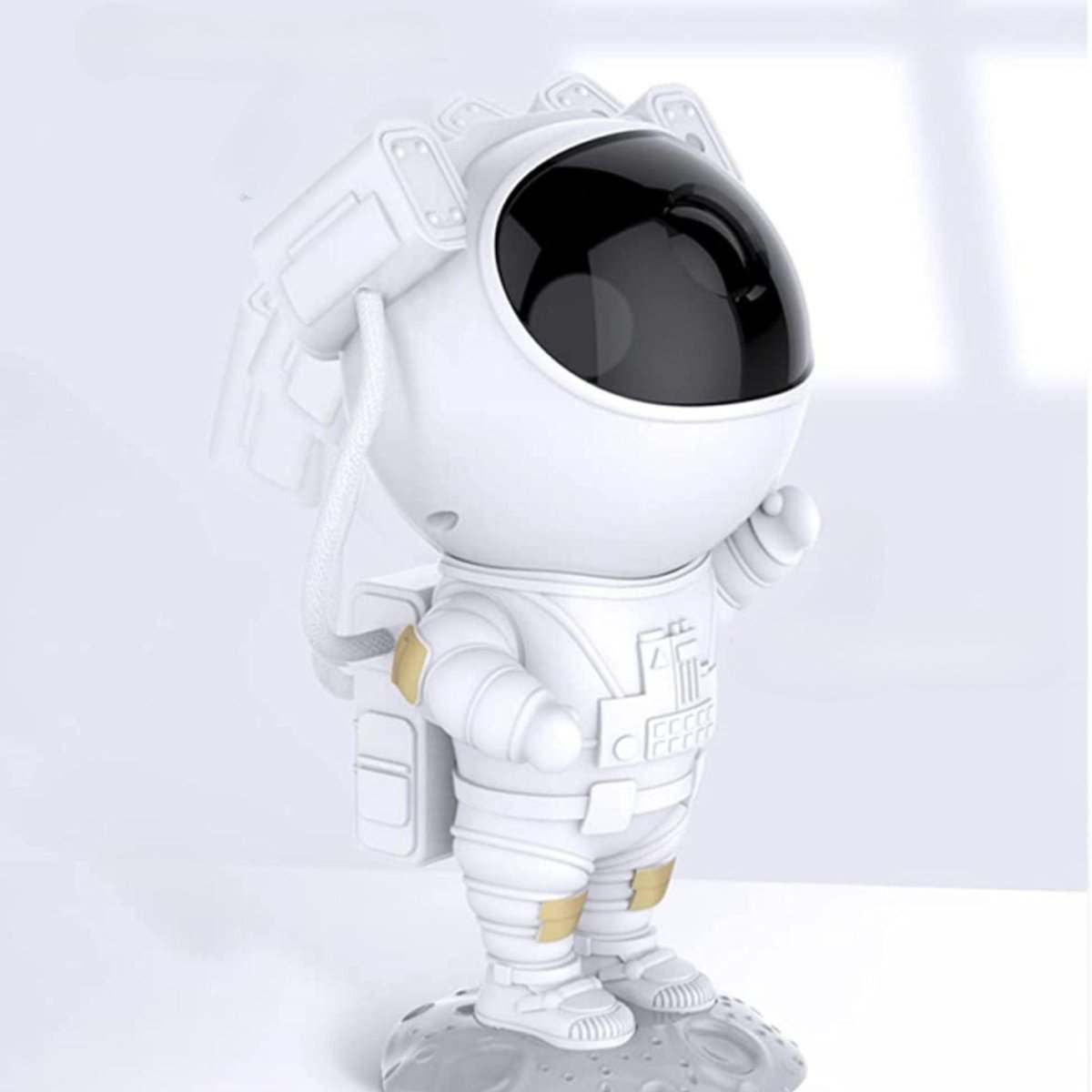 Glowly Astronaut LED galaxy projector lamp with astronaut design and black visor