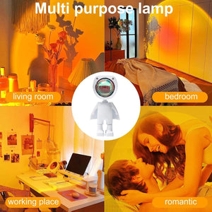Glowly Astronaut Robot Sunset Lamp Projector Sunset Lights Night Light Night Light Projector