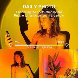 Glowly Astronaut Robot Sunset Lamp Projector Sunset Lights Night Light Night Light Projector