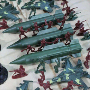 Kidst 307PCS Military Toy Playset with plastic soldiers, missiles, and jet planes for imaginative battle play