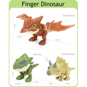 Kidst 3D Dinosaur Puzzle pull-back dinosaur toy cars featuring Pterosaur, Raptor, and Triceratops models with measurements