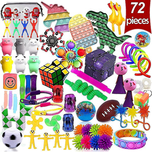Kidst 72 - Piece Fidget Sensory Toy Set - Stress Relief & Focus for All Ages Fidget Sensory Toys