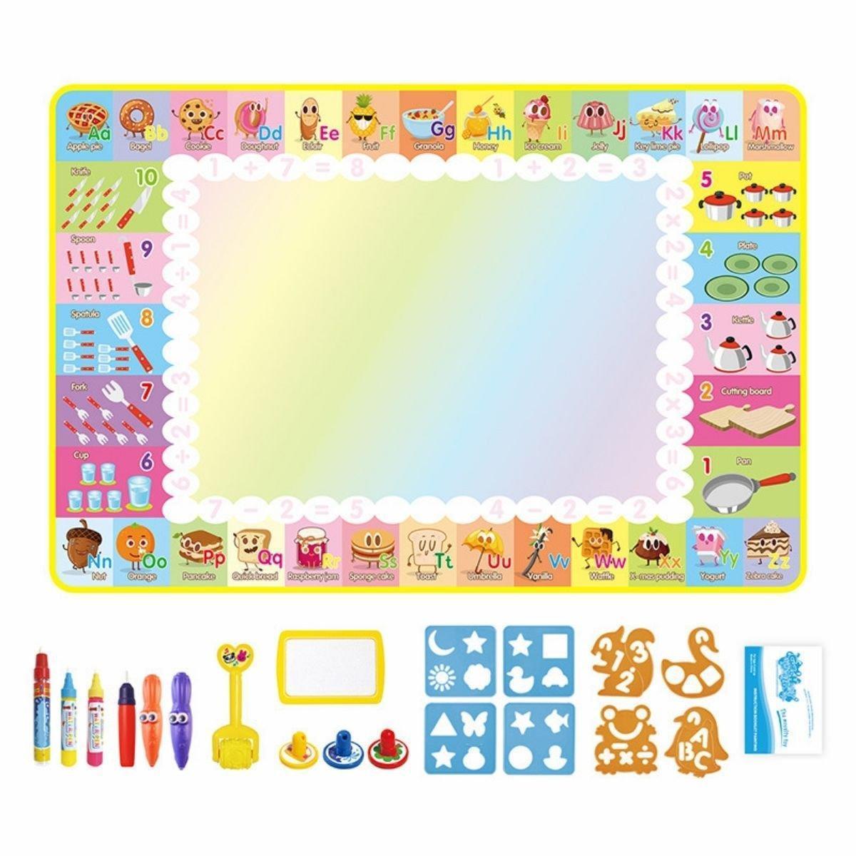 Kidst Aqua Water Doodle Mat - Mess - Free Water Drawing & Colouring Mat Drawing & Painting Kits