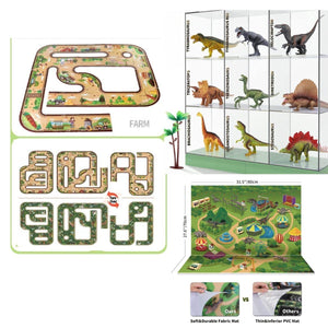 Kidst Dino Adventure Bundle - Complete 3D Dinosaur Puzzle & Dino Park Play Mat Dinosaur Puzzle Toy