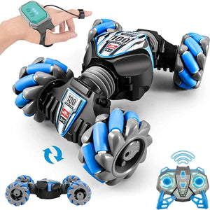 Kidst RC stunt car with gesture watch control and 4WD for advanced tricks and all-terrain racing