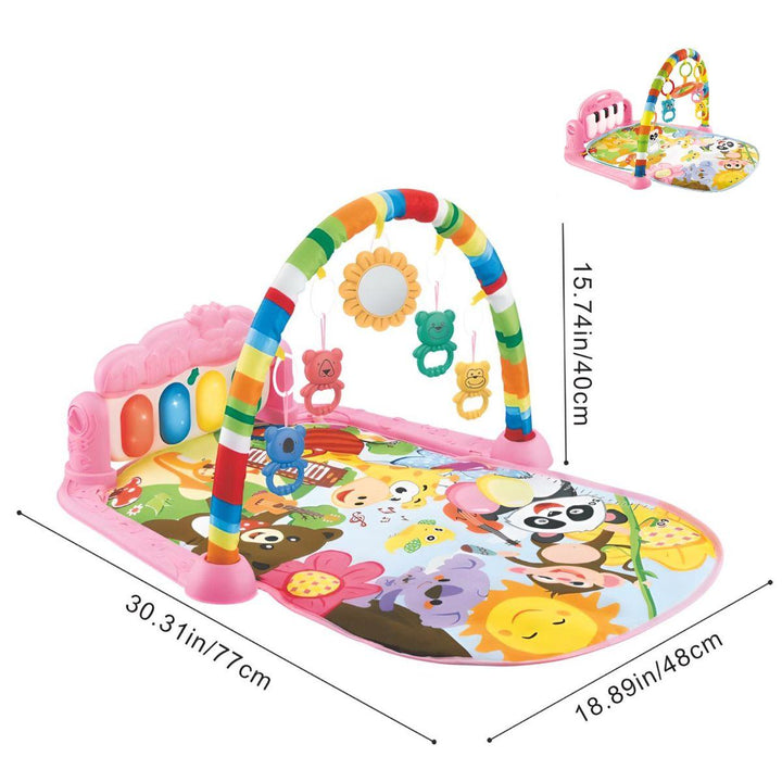 Toddly Kick'n'Play Pink Paradise Baby Activity Play Mat with Musical Light - Babies Mart Australia