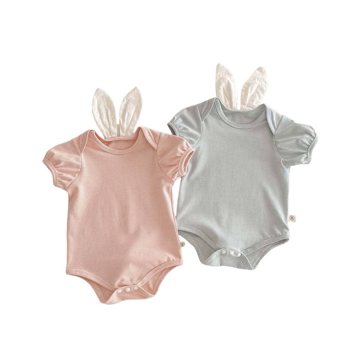 Feather & Fawn Bunny Whisper Striped Romper