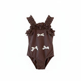 Feather & Fawn Ruffled Bow One-Piece Swimsuit